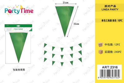 *32*21CM FESTONE 10PC VERDE