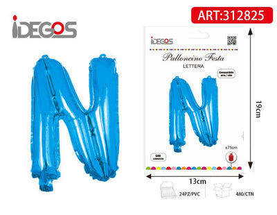 PALLONCINO 75CM BLU LETTERE N