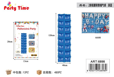 *PALLONCINO PARTY 120X40CM BLU