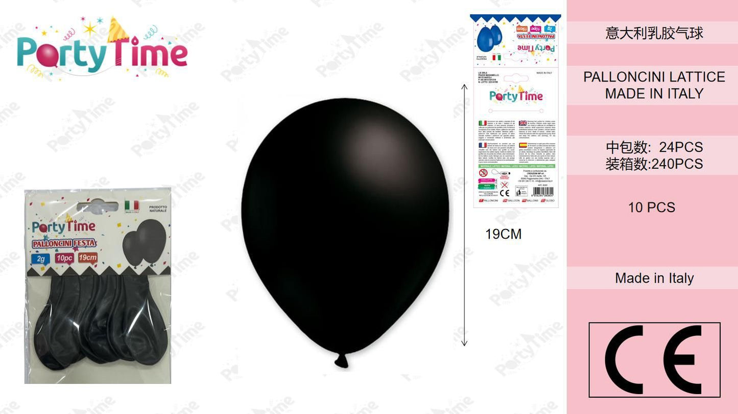 *BUSTA PALLONCINI GOMMA A70 CLASSICO NERO10 PZ