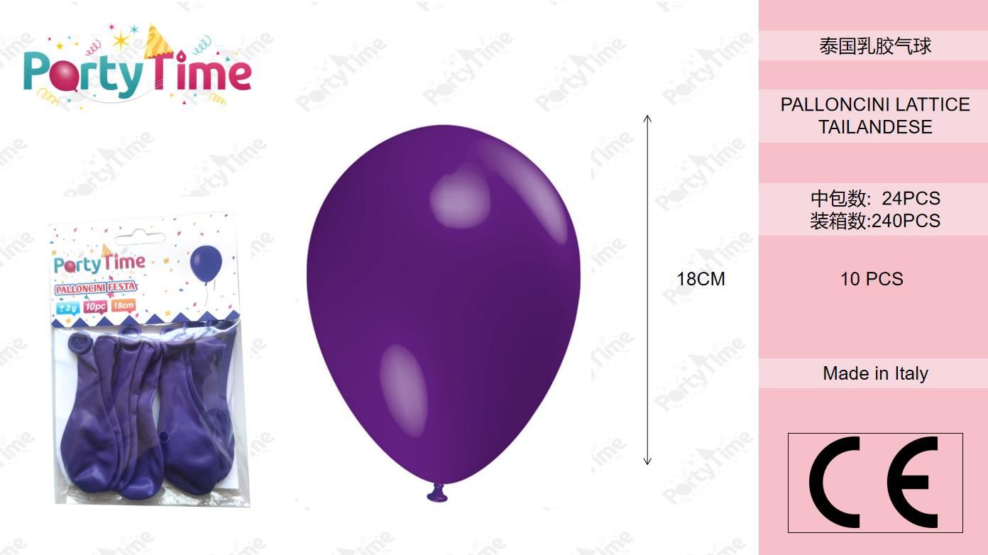 *Palloncino 7" 10pz Viola