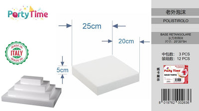 BASE RETTANGOLARE 25*20*5CM