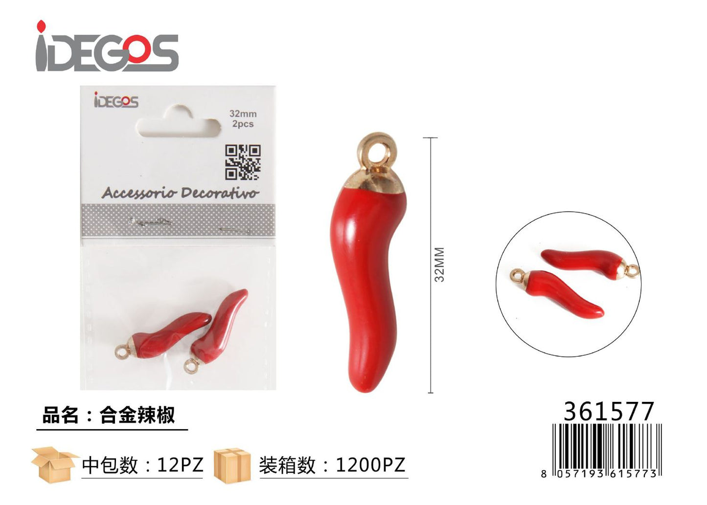 ACC/DECORATIVI A PEPERONCINI ROSSO