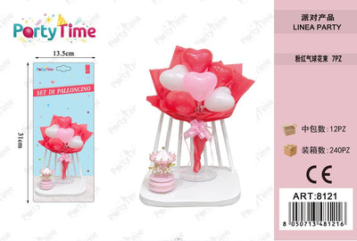 *set palloncini rosa 7pc