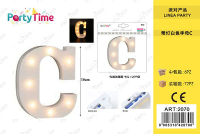 *16CM LETTERA A LUCI LED C