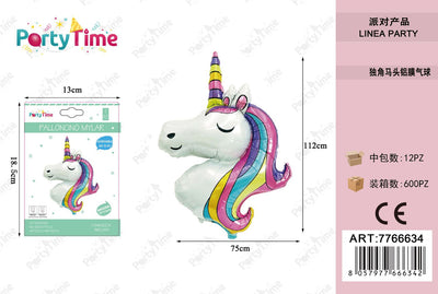 *75*112CM unicorno palloncino mylar