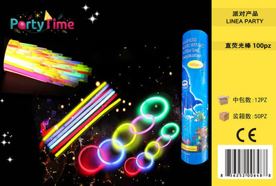 *BASTONCINI FLUORESCENTE 100PZ