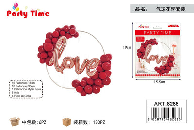 *set di palloncini 10'' love rosso