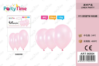 *PALLONCINI 1.5G 9" ROSA CHIARA