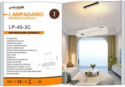 LAMPADARIO DA SOFFITTO/50W/3000K-6500K