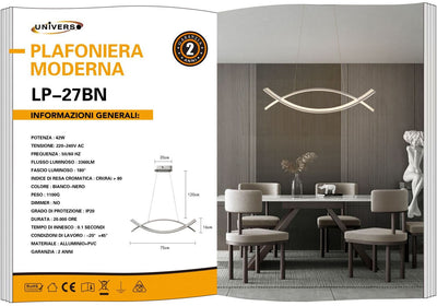 LAMPADARIO DA SOFFITTO/41W/4000K