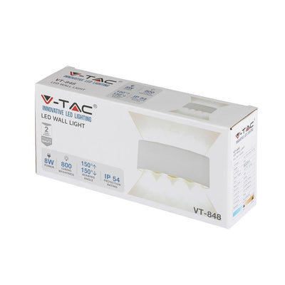 V-TAC Applique LED da Muro 7W Doppio Fascio Luminoso Corpo Sabbia Bianco 3000K IP65