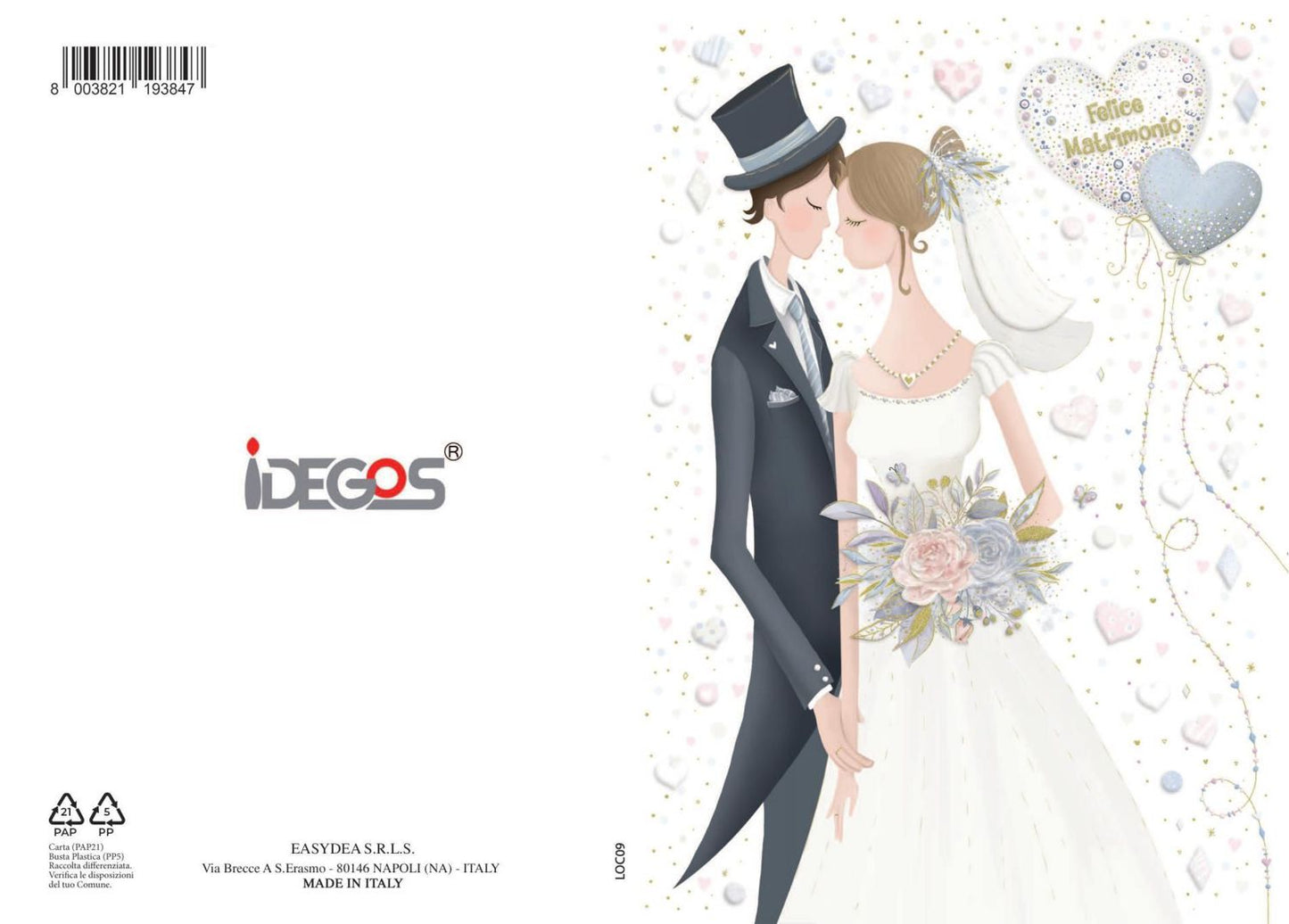 BIGLIETTO MATRIMONIO C/FOIL