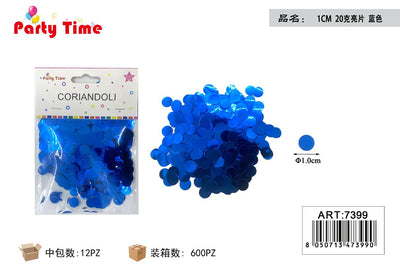 *CORIANDOLI 1CM 20G BLU