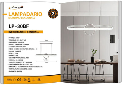 LAMPADARIO DA SOFFITTO/53W/6500K