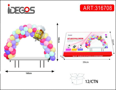 KIT ARCO PALLONCINI COLORATI