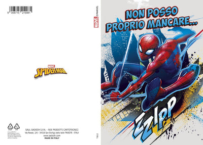 BIGLIETTO SPIDERMAN METAL C/GLITTER