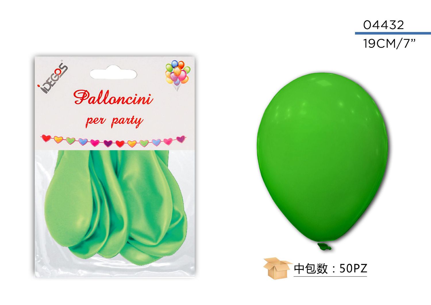 PALLONCINO VERDE MELA 8PZ