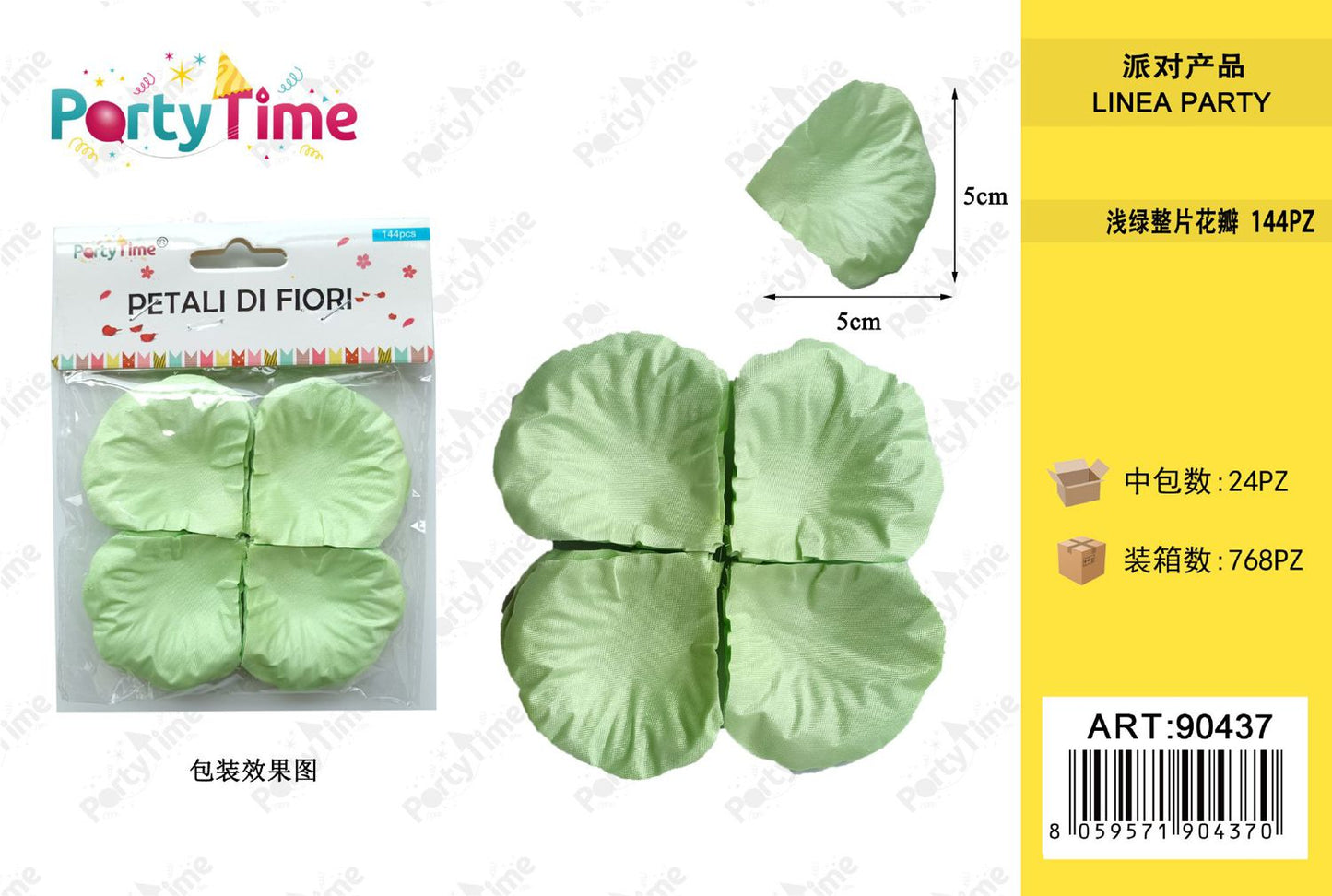 *PETALI DI FIORI 144pz verde menta