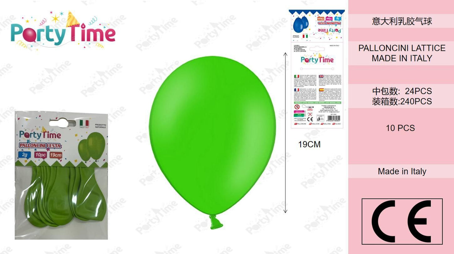 *BUSTA PALLONCINI GOMMA A70 CLASSICO VERDE MELA 10 PZ