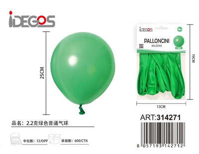 PALLONCINI IN LATTICE VERDE 10PZ 2.2G