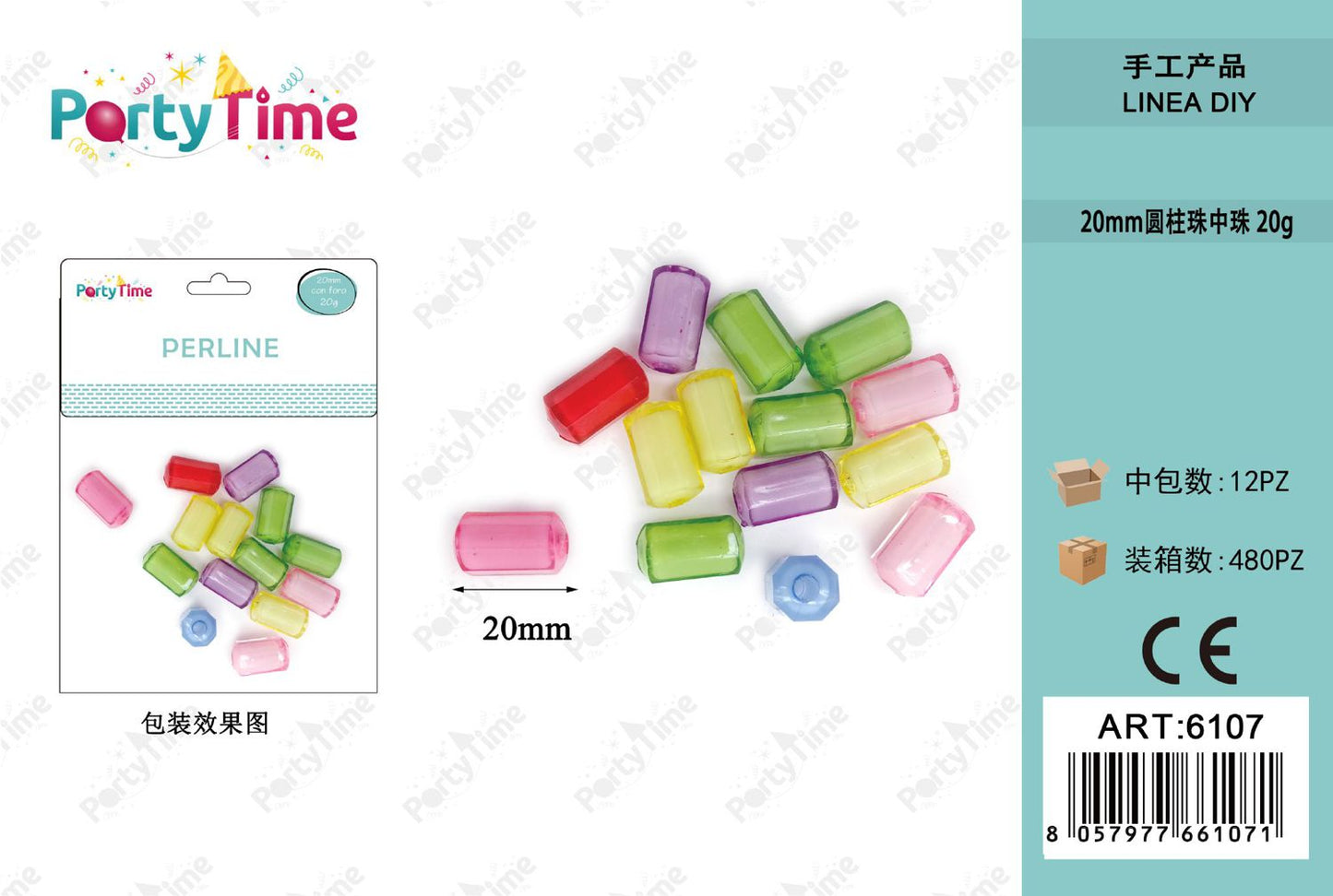 *PERLINE COLORE MISTO 20mm