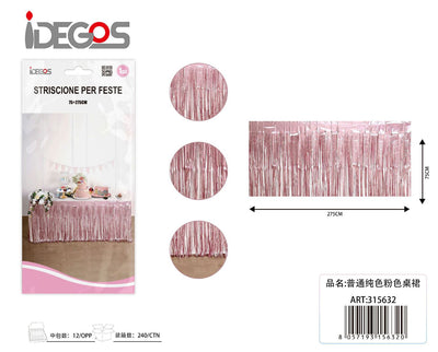 GONNA DA TAVOLA METALLIZZATA ROSA 75*275CM 1PZ