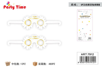 *OCCHIALI DI CARTA 6PC BUON COMPLEANNO