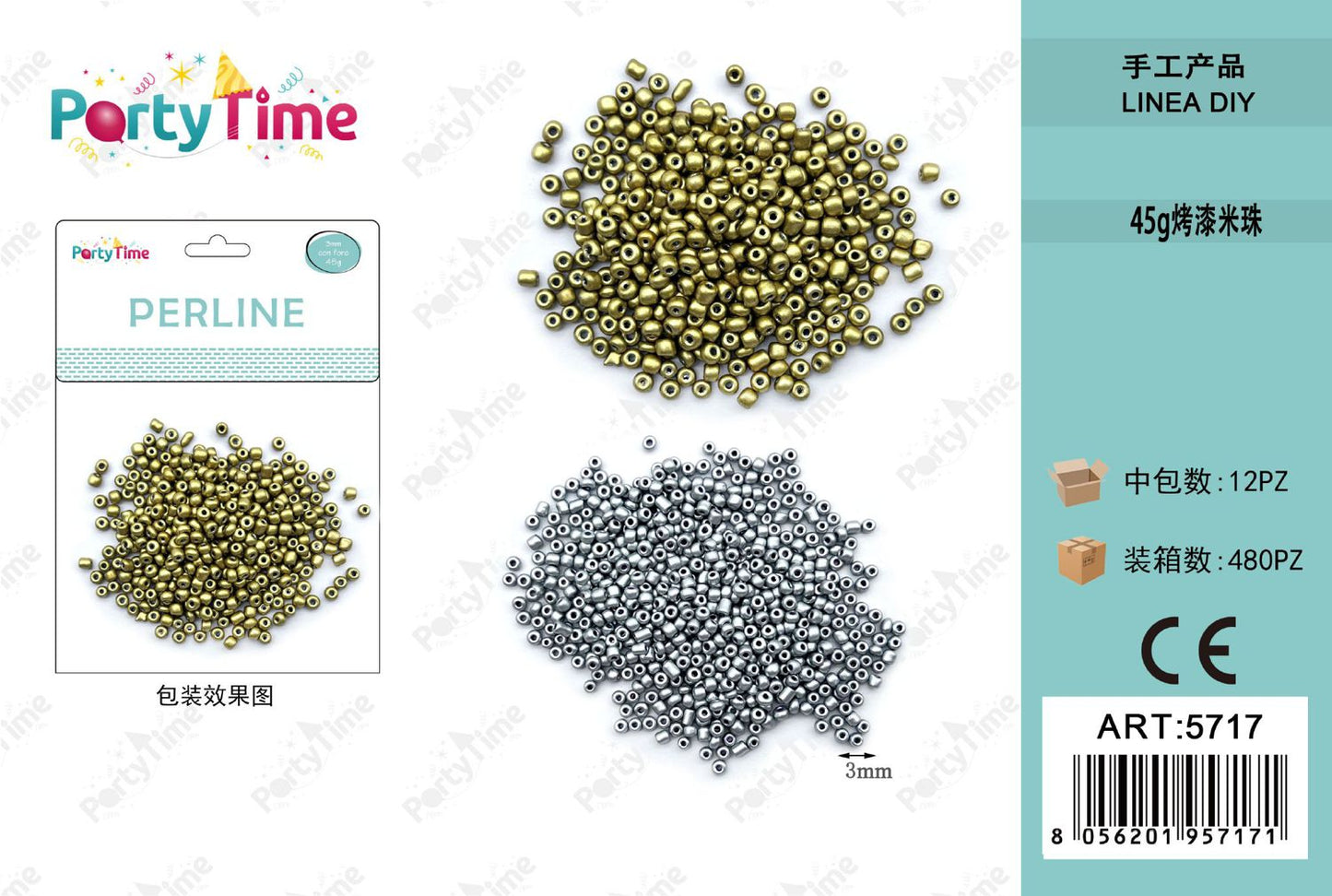 *perline 3mm oro