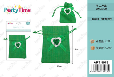 *10*13CM SACCHETTI PORTACONFETTI 2pz verde