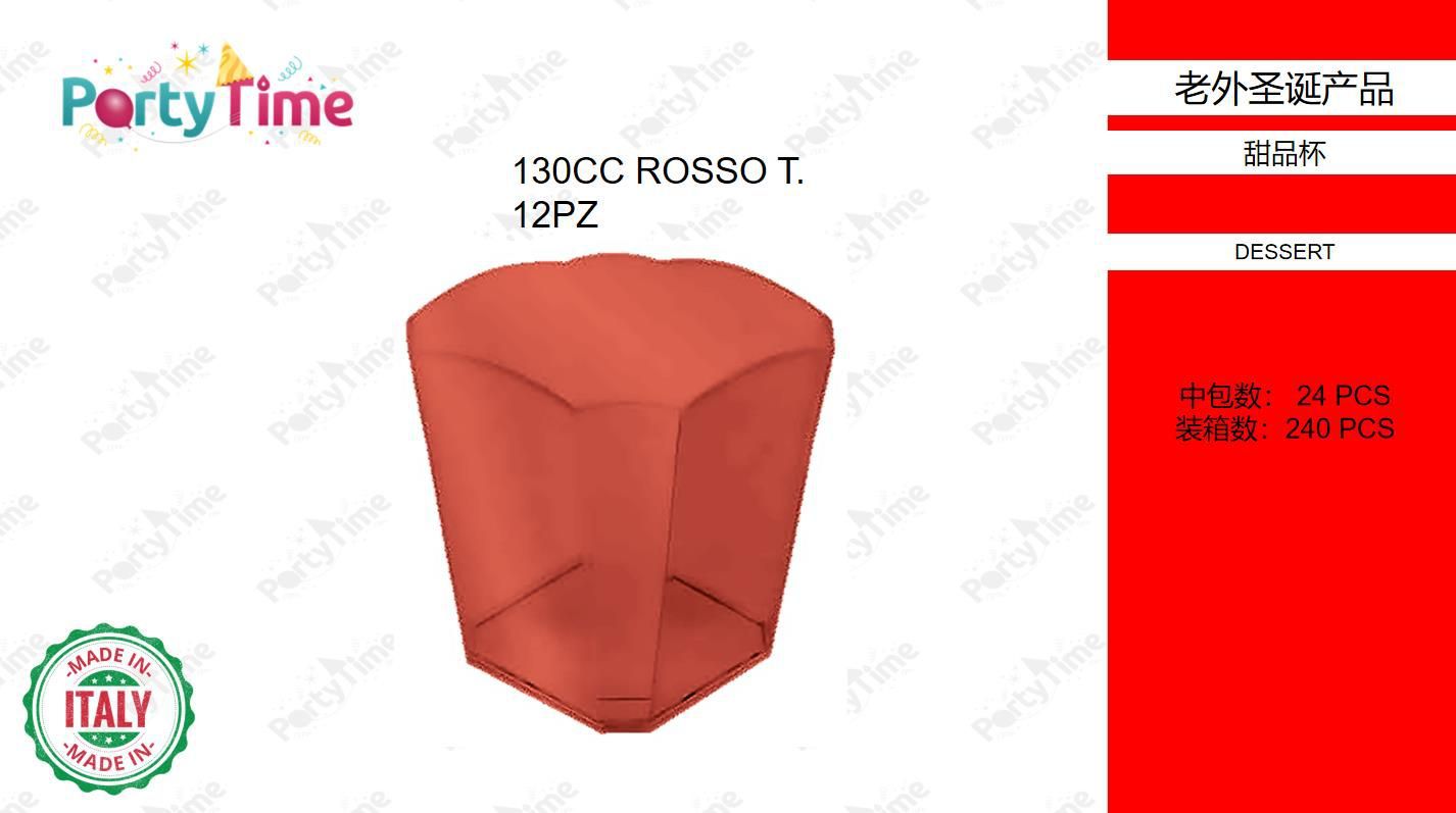 COPPETTA FIORE 130CC ROSSO T. 12PZ