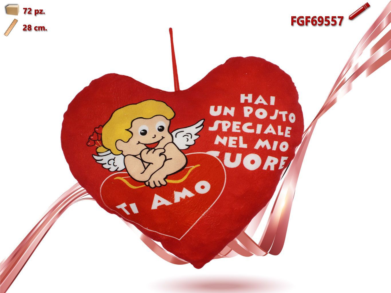 CUORE PELUCHE CON DISEGNO