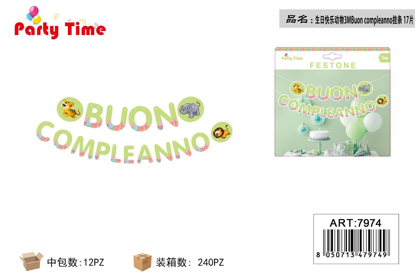 *festone buon compleanno 3m