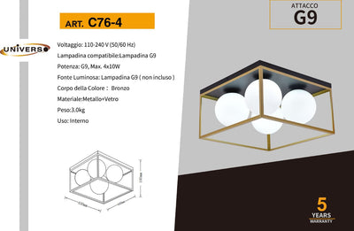 LAMPADARIO DA SOFFITTO/4XG9