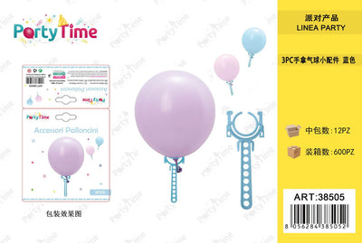 *ACCESSORI PER PALLONCINI 3PZ CELESTE