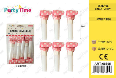 *LINGUE DI MENELIK 6PC 6CM ROSA