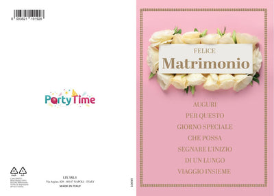 BIGLIETTO MATRIMONIO C/FOIL ORO