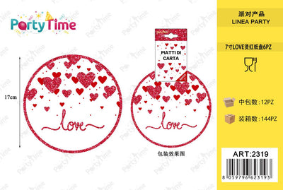 *PIATTI LOVE 6PZ 17CM