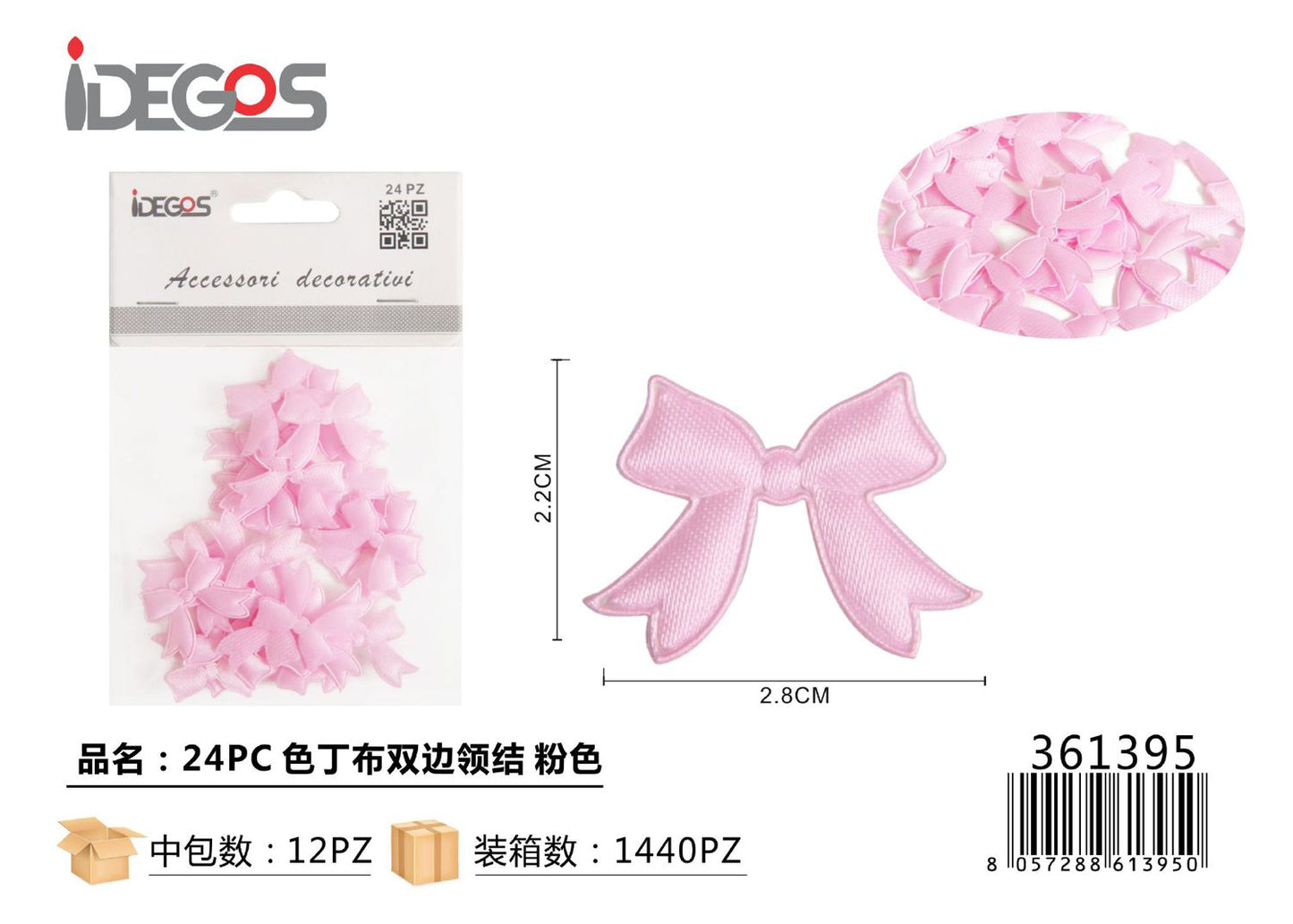 ACC/DECORATIVI A FIOCCO ROSA