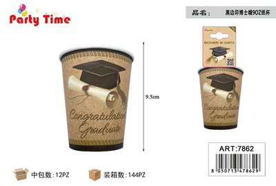 *bicchieri di carta congratulation graduate 9oz 6pc