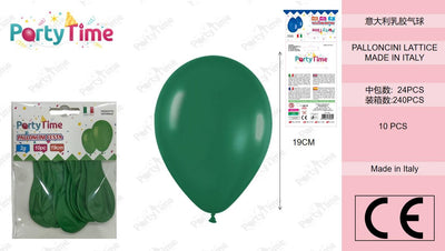 *BUSTA PALLONCINI GOMMA A70 CLASSICO VERDE FORESTA 10 PZ