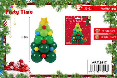 *SET DI PALLONCINO ALBERO DI NATALE 41PZ