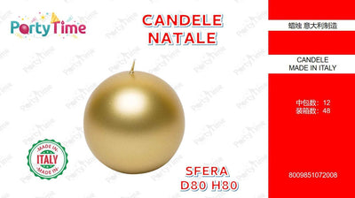 SFERA COLORATA D.80 H.80 ORO METALLIZZATO