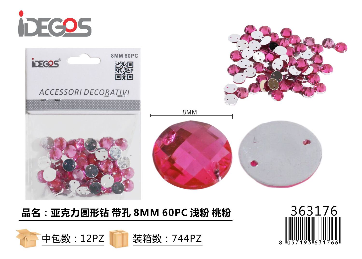 ACC/DECORATIVI CRISTALI ROSA