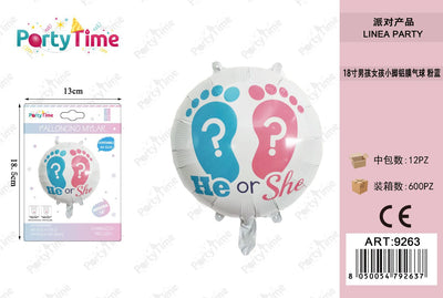 *palloncino'he or she' rosa e azzurro