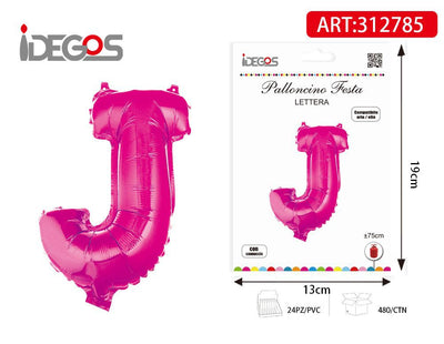 PALLONCINO 75CM ROSA LETTERE J