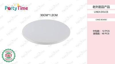 cake board 30 h1.2cm bianco