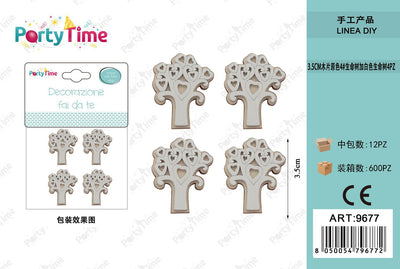 *3.5CM DECORAZIONE ALBERO 4PZ BIANCA