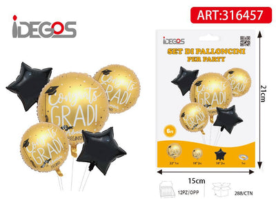 SET DI PALLONCINI ORO NERO