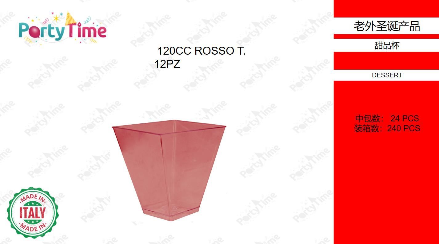 COPPETTA QUADRO 120CC ROSSO T. 12PZ